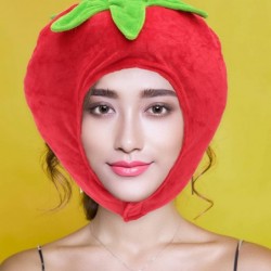 Funny Party Hat Tomato Shaped Costume Plush Novelty Fruits Headgear for Carnival Party Cosplay Hood Hat $44.60 Kids' Party Hats