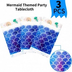 Mermaid Tablecloth Mermaid Party Decorations Table Cover Plastic Disposable Mermaid TableCover Under The Sea Theme Party Deco...