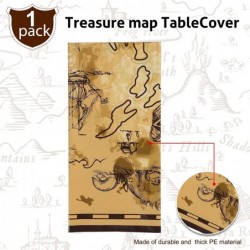 Pirate Party Tablecloth Treasure Map Tablecover Plastic Island Treasure Table Covers Pirate Nautical Party Supplies for Treas...