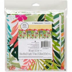 Tropical Luau Party Supplies Plastic Table Covers (3-Count) $19.59 Kids' Party Tablecovers