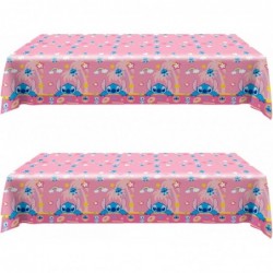 2Pcs Pink Lilo and Stitch Tablecloth for Girl Lilo and Stitch Theme Birthday Party Supplies Decorations (51.97" x 86.61") $27...