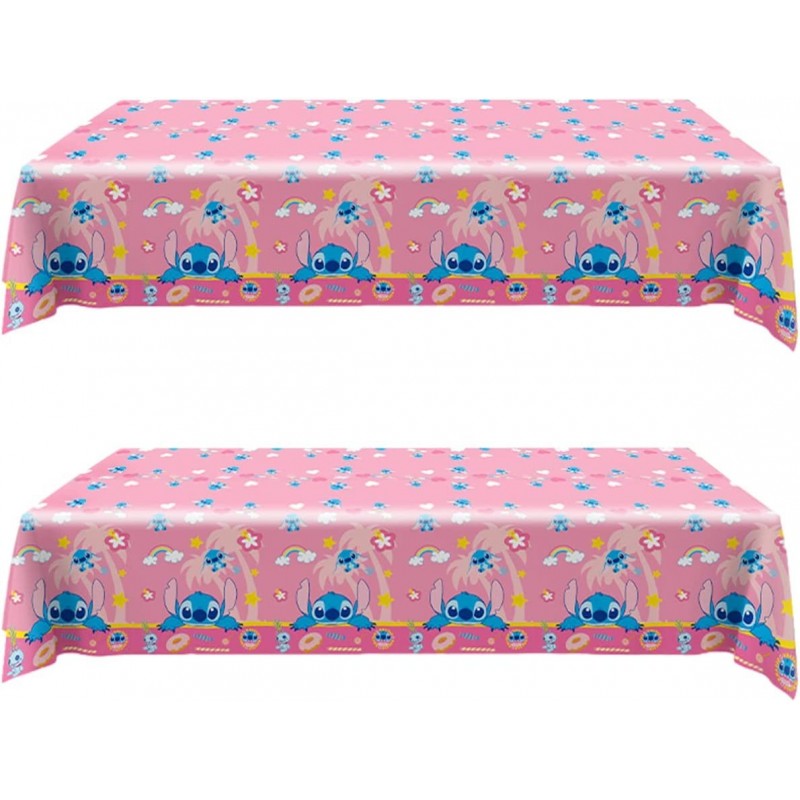 2Pcs Pink Lilo and Stitch Tablecloth for Girl Lilo and Stitch Theme Birthday Party Supplies Decorations (51.97" x 86.61") $27...