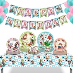 2 Pack Tea Party Plastic Tablecloth 54 x 87 Inch Long Rectangular Table Cover for Buffet Birthday Party Holiday Dinner Picnic...