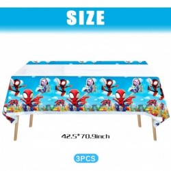 3 Pcs Spider Friends Tablecovers Hero Plastic Tablecloths for Spider Friends Theme Birthday Party Supplies Decoration (42.5 x...