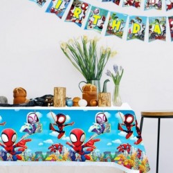 3 Pcs Spider Friends Tablecovers Hero Plastic Tablecloths for Spider Friends Theme Birthday Party Supplies Decoration (42.5 x...