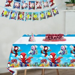 3 Pcs Spider Friends Tablecovers Hero Plastic Tablecloths for Spider Friends Theme Birthday Party Supplies Decoration (42.5 x...