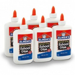 Liquid School Glue Washable 7.625 Ounces 6 Count - Great for Making Slime - E308NR White $18.99 Kids' Drawing & Writing Boards