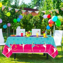 Gymnastics Tablecloth Gymnastics Birthday Party Supplies Gymnastics Theme Party Decorations Gymnastics Tablecovers Gymnastics...