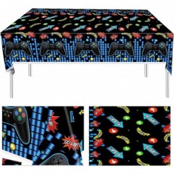 3 Pieces Video Game Tablecloth Gamer Tablecloth Blue Video Game Party favors Gaming Supplies Birthday Decorations for Boys Ga...