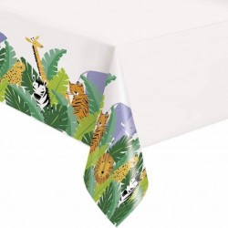 Animal Safari Plastic Tablecover - 1 Pc $12.38 Kids' Party Tablecovers