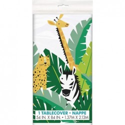 Animal Safari Plastic Tablecover - 1 Pc $12.38 Kids' Party Tablecovers