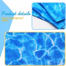 Summer Pool Plastic Tablecloth 3 Packs Hawaii Beach Party Favor Water Print Plastic Blue Table Cover for Under The Sea Party ...