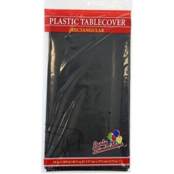 Single Count Rectangular Plastic Tablecover 54 by 108-Inch Black 2 Count $15.64 Kids' Party Tablecovers