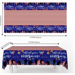 3 Pieces Veterans Day Decorations Tablecloth Thank You Veterans Tablecover American Flag Patriotic Soldier Veterans Day Table...