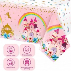 3 Pieces Princess Tablecloths Princess Themed Table Covers Disposable Plastic Rectangular Table Decorations for Teens Birthda...