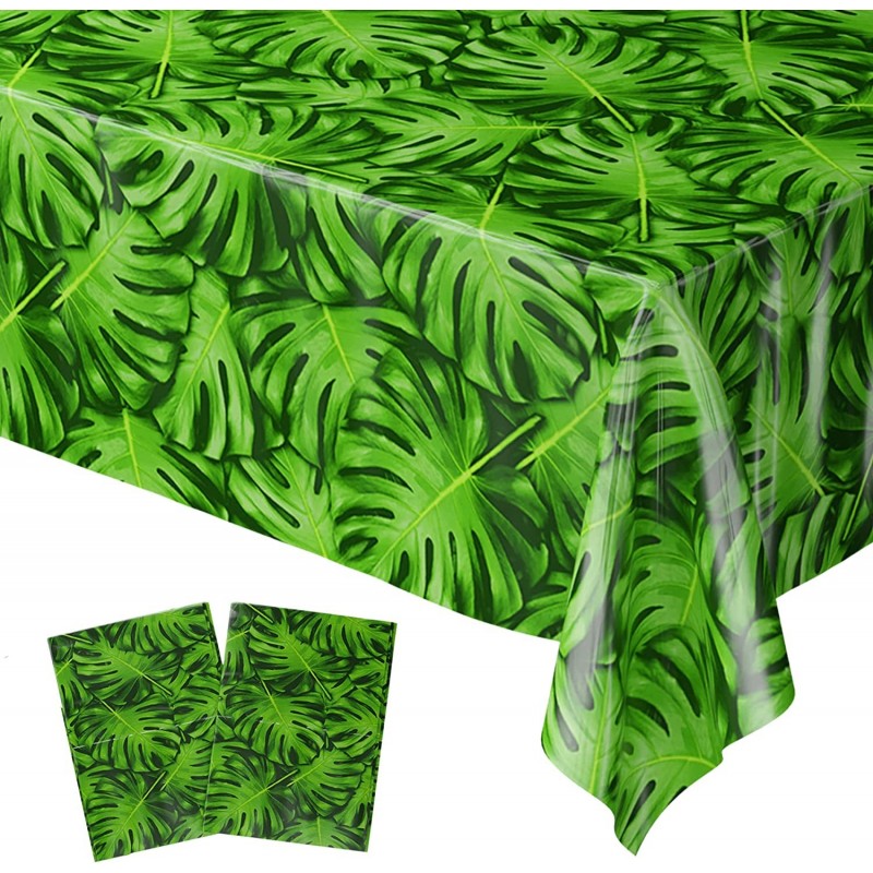 Palm Leaf Table Covers (Pack of 2) - 54"x108" XL - Palm Leaf Birthday Luau Party Supplies Hawaiian Tablecloth Luau Table Cove...