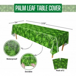 Palm Leaf Table Covers (Pack of 2) - 54"x108" XL - Palm Leaf Birthday Luau Party Supplies Hawaiian Tablecloth Luau Table Cove...