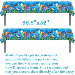 2Pcs Pool Party Decorations Table Covers - Summer Hawaiian Swimming Baby Shower Birthday Pool Party Decor Supplies Favors Pla...