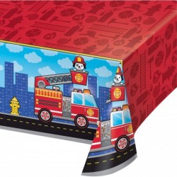 Fire Truck Plastic Tablecloths 3 ct $40.59 Kids' Party Tablecovers