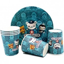 Party Supplies 48pcs /set Octonauts Party Kids Birthday Decorations Disposable Paper Tableware Set 24pcs Dessert Paper Plates...