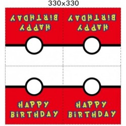 Birthday Party Supplies For Pokeball Includes 20 Napkins 20 Plates Video Games Themed Party Tableware $29.47 Kids' Party Tabl...