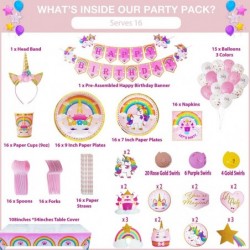 Unicorn Birthday Party Supplies - All in One Rainbow Unicorn Decorations for Birthday Party - Have a Memorable Unicorn Theme ...