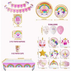 Unicorn Birthday Party Supplies - All in One Rainbow Unicorn Decorations for Birthday Party - Have a Memorable Unicorn Theme ...