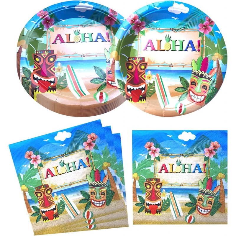 Hawaiian Aloha Luau Party Supplies 20 Plates and 20 Napkin for Hawaiian Aloha Theme Party Decoration $23.91 Kids' Party Table...