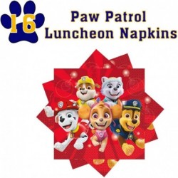 Paw Patrol Birthday Supplies Pack for 16 with Plates Cups Napkins Table Cover Paper Masks Candle Banner Swirls and Pin $60.25...