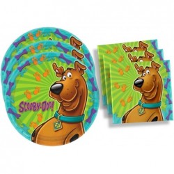 Scooby-Doo Birthday Party Supplies Set Large Plates Plates Napkins Tableware Kit for 16 $30.97 Kids' Party Tableware