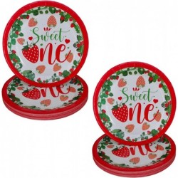 40 Pcs 9 ''Strawberry Party Plates Strawberry Theme 1st Birthday Decoration Sweet One First Strawberry Birthday Party Supplie...