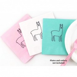 Pink Mint Llama Party Napkins - 24 Ct Girl Fiesta Baby Shower Birthday Supplies $17.97 Kids' Party Tableware