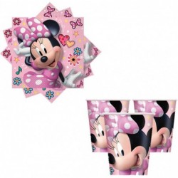 Minnie Mouse Birthday Party Supplies Pack For 16 Guests With Plates Cups Napkins Table Cover Tattoos Birthday Banner Candle a...