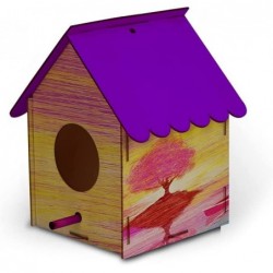 Bird House Kits for Children to Build with Nests 2 Pack Kids Gardening Craft kit DIY Wooden Birdhouse to Paint Bird Feeder fo...