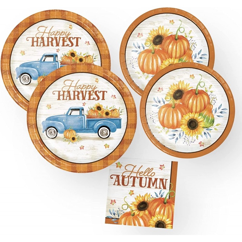 Fall Harvest Pumpkin Birthday Baby Shower Thanksgiving Party Supplies (48 Piece) $28.44 Kids' Party Tableware