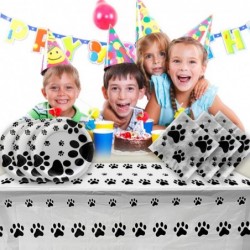 Dog Paw Prints Birthday Party Supplies 20 Plates and 20 Napkins and Tablecloth Dog Paw Prints Theme Birthday Party Decoration...