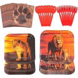 Lion Party Supplies Pack (116 Pieces for 16 Guests) - Lion Party Decorations Safari Birthday Decorations Safari Party Supplie...