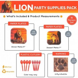 Lion Party Supplies Pack (116 Pieces for 16 Guests) - Lion Party Decorations Safari Birthday Decorations Safari Party Supplie...