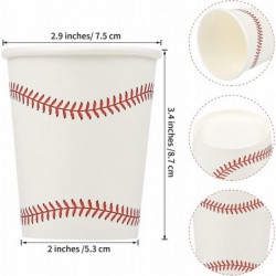 72 Pack Baseball Paper Cups Baseball Theme Party Supplies 9 Ounce Baseball Disposable Cups Baseball Drinking Cups for Carniva...