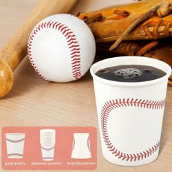 72 Pack Baseball Paper Cups Baseball Theme Party Supplies 9 Ounce Baseball Disposable Cups Baseball Drinking Cups for Carniva...