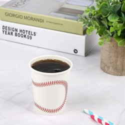 72 Pack Baseball Paper Cups Baseball Theme Party Supplies 9 Ounce Baseball Disposable Cups Baseball Drinking Cups for Carniva...