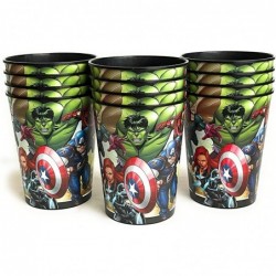 Marvel Avengers Superhero Birthday Party Supplies Set of 12 16oz Plastic Reusable Favor Cups $30.73 Kids' Party Tableware