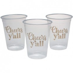 Cheers Y’all Plastic Cups - Party Supplies - 50 Pieces $26.43 Kids' Party Tableware