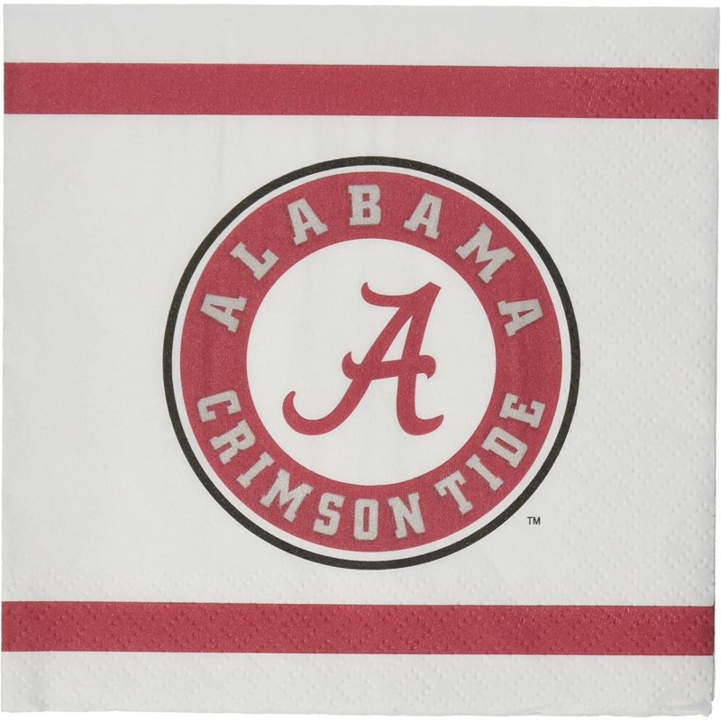 University of Alabama Beverage Napkin 5-Inch Multicolor $13.19 Kids' Party Tableware