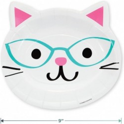 Cat Party Supplies Assorted Kitty Shaped Paper Plates and Pink Lunch Napkins (Serves 16) $39.17 Kids' Party Tableware