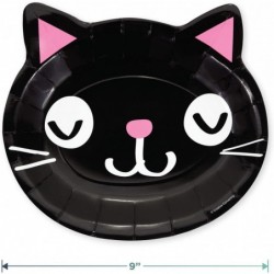 Cat Party Supplies Assorted Kitty Shaped Paper Plates and Pink Lunch Napkins (Serves 16) $39.17 Kids' Party Tableware