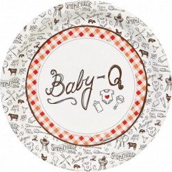 Baby Shower Summer BBQ Baby-Q Party 9" Dinner Plates Pack (24) $21.58 Kids' Party Tableware