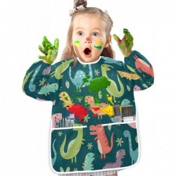 Cute Dinosaur Kids Art Smocks Waterproof Artist Painting Aprons for For Dining Playing Painting for Age 2-6Years $17.45 Kids'...