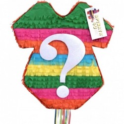 APINATA4U Baby Onesie Pinata Fiesta Themed for Gender Reveal with Pull Strings… $63.92 Piñatas