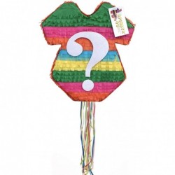 APINATA4U Baby Onesie Pinata Fiesta Themed for Gender Reveal with Pull Strings… $63.92 Piñatas